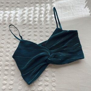 Windsor Pleated Crop Top • Size Small